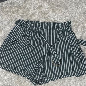 Striped Shorts w/ Belt